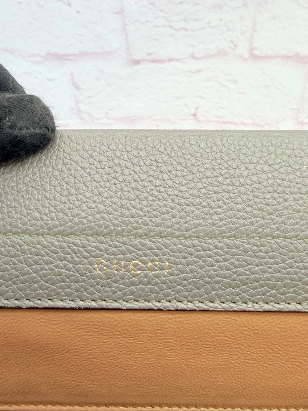 Gucci Zumi Grey Leather Top-Handle Satchel Gold Hardware